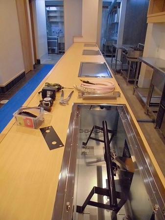 カウンター用の鉄板と